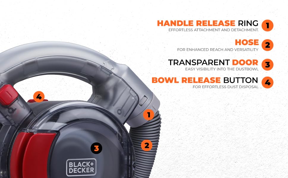 BLACK+DECKER PD1200AV-B1 12V Portable Car Vacuum