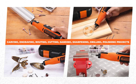 BLACK+DECKER BCRT8K35 8V Cordless Rotary Tool Kit