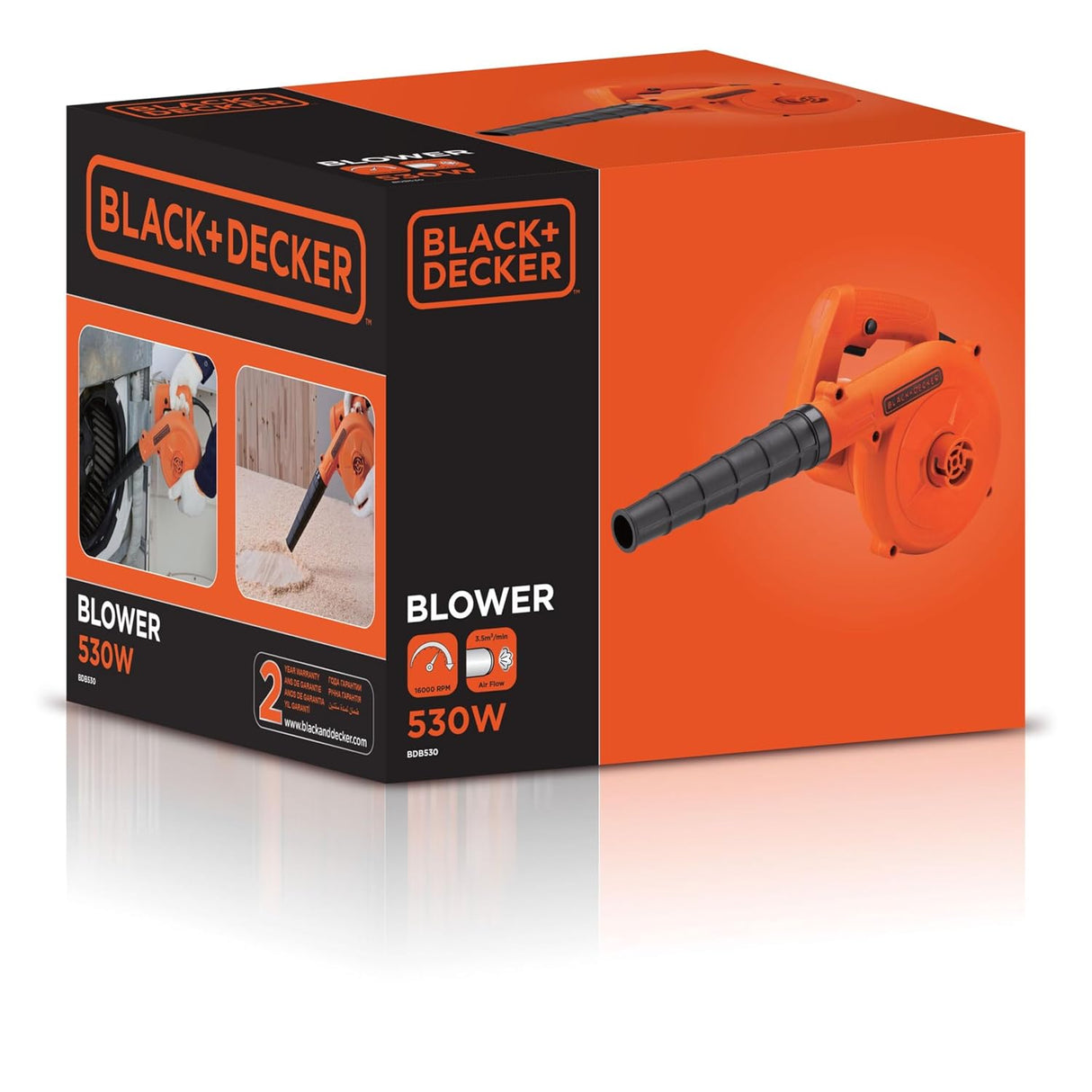 Black+Decker BDB530-IN 530W Blower & Vacuum 2‑in‑1