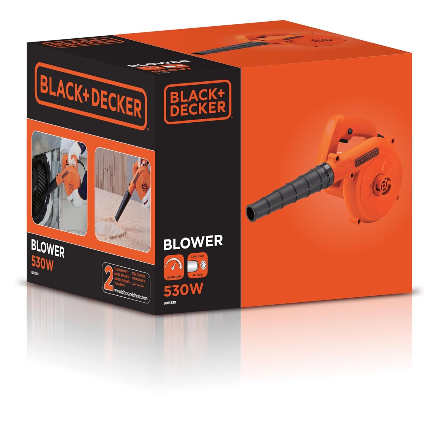 BLACK+DECKER BDB530-IN 530W Blower & Vacuum 2‑in‑1
