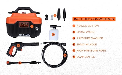 Black and Decker BEPW1600H-IN 1600PSI Pressure Washer