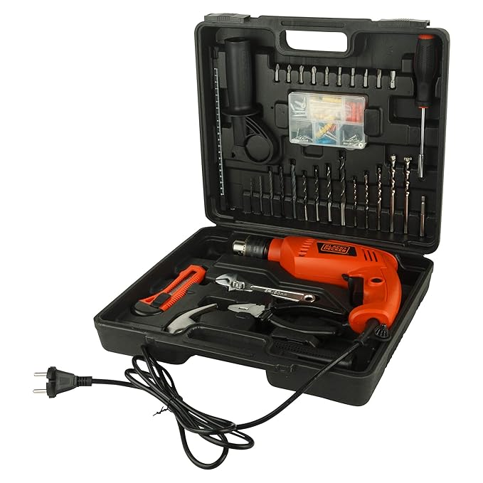 BLACK+DECKER HD555KMPR 550W Hammer Drill Kit
