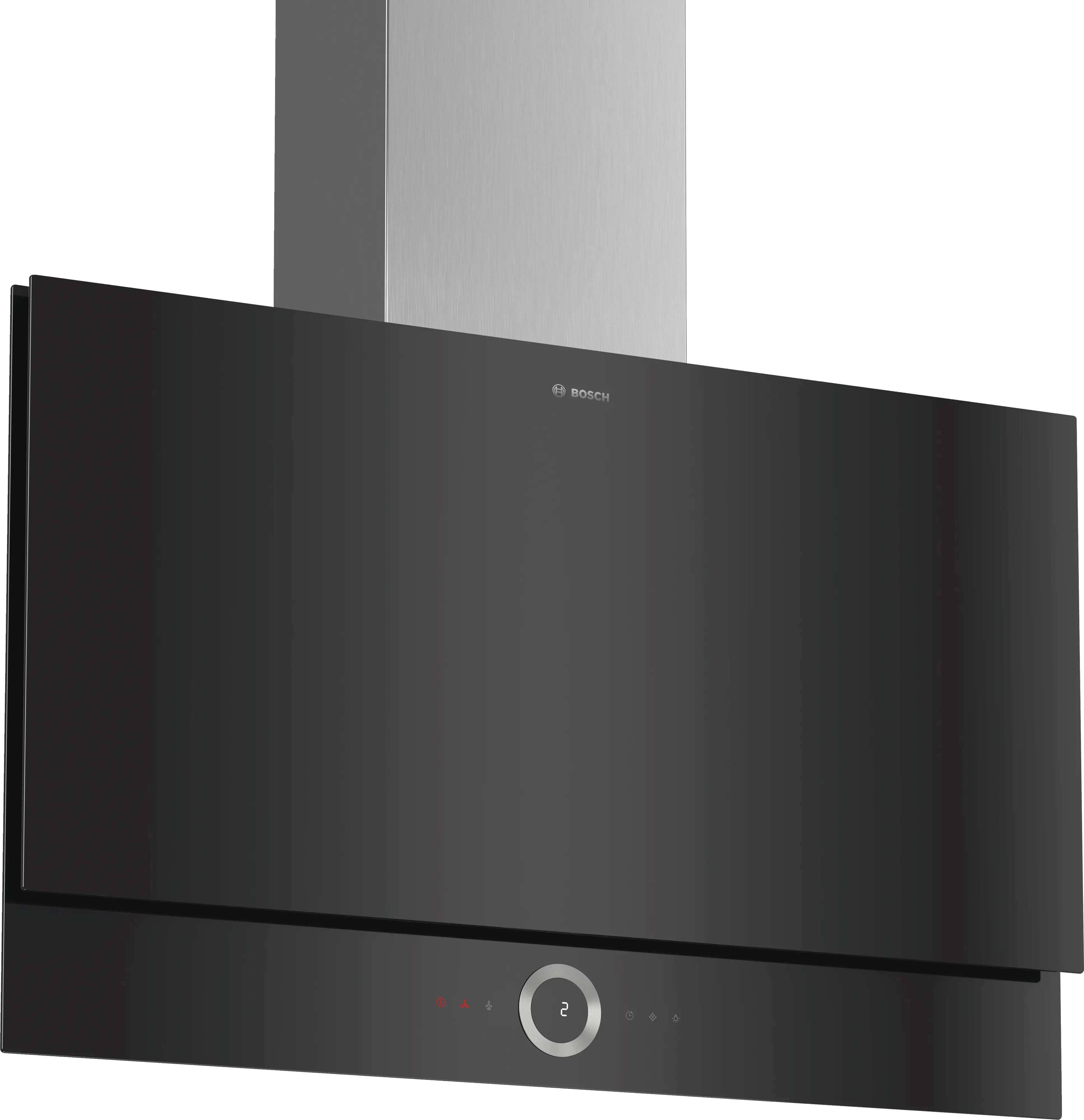 Bosch Clear Glass Black Printed Wall Chimney 90cm DWF97RV60I