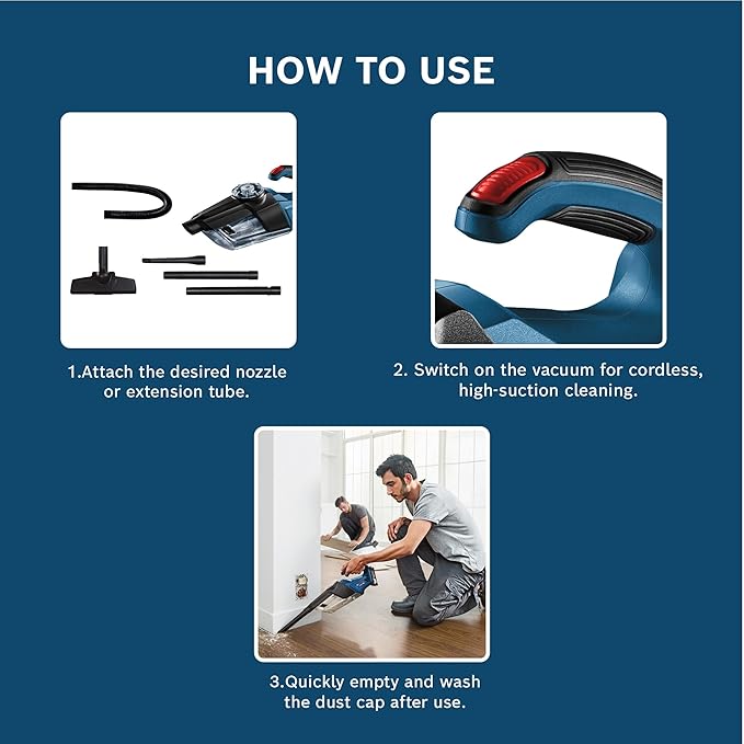 Bosch GAS 18V-1 Cordless Vacuum Cleaner (Solo) - Tools Warehouse