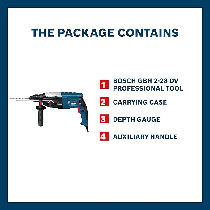Bosch GBH 2‑28 DV 850W 28mm SDS+ Rotary Hammer - Tools Warehouse