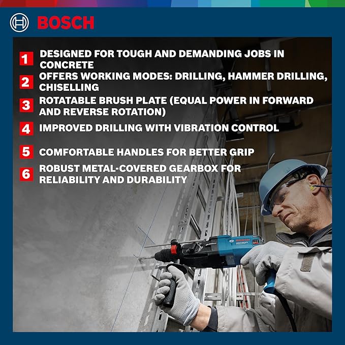 Bosch GBH 2‑28 DV 850W 28mm SDS+ Rotary Hammer - Tools Warehouse