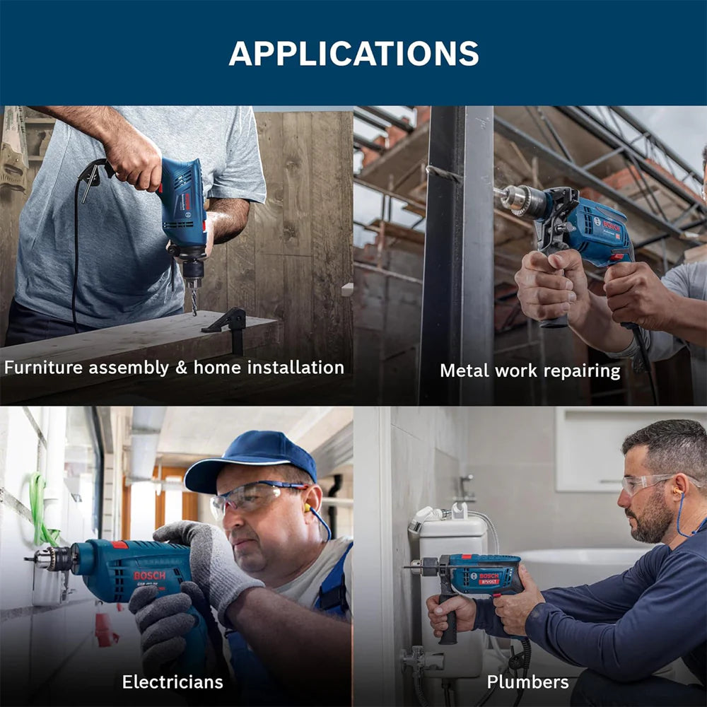 Bosch GSB 10RE 500W 10mm Impact Drill Kit