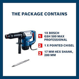 Bosch GSH 500 Max Demolition Hammer Corded - Tools Warehouse