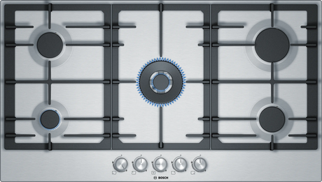 Bosch Global Pro Stainless Steel Gas Hob 90cm 5 Burners PCQ9B5O90I