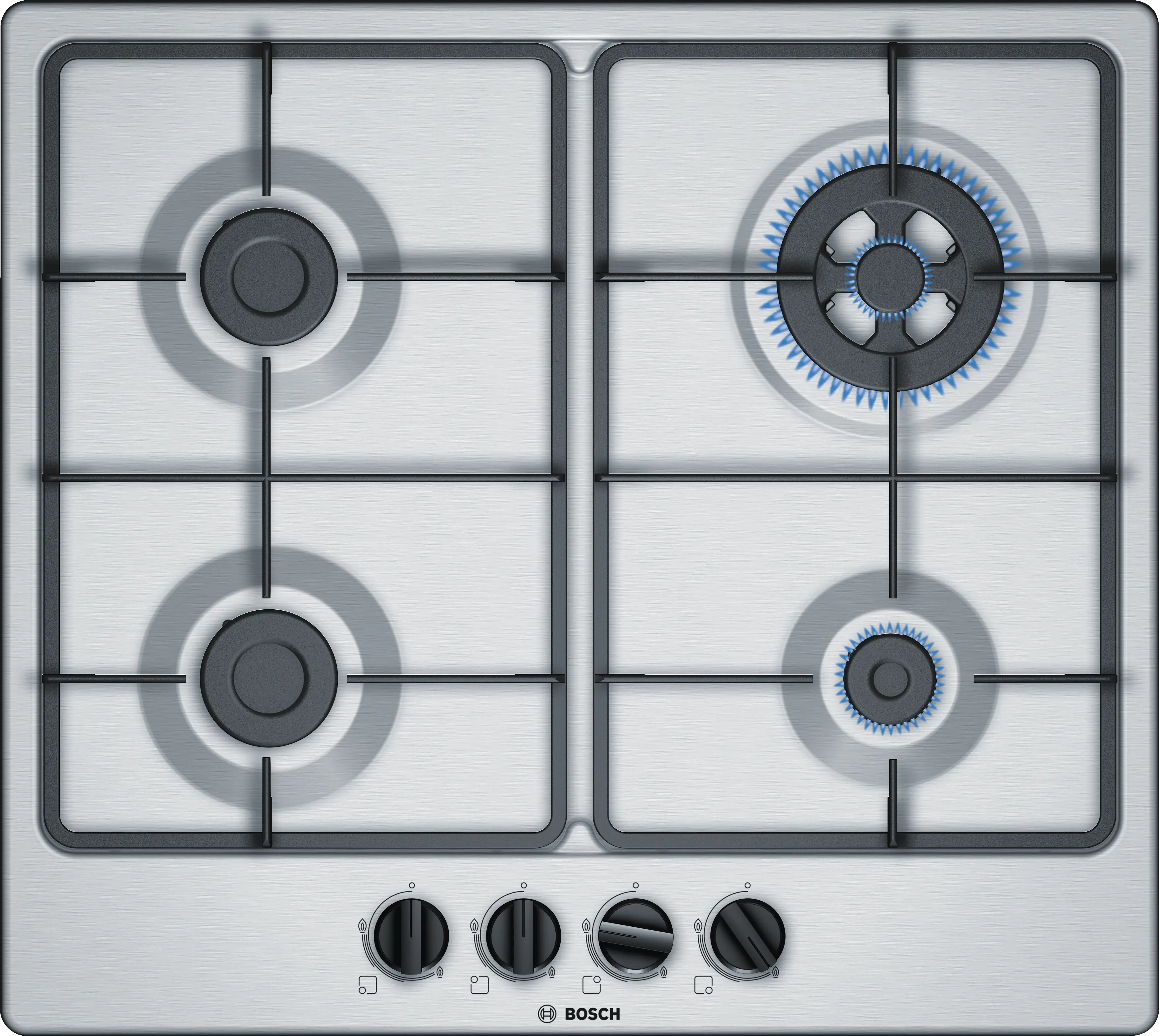 Bosch Global Pro Stainless Steel Gas Hob 60cm 4 Burners PGH6B5B60I