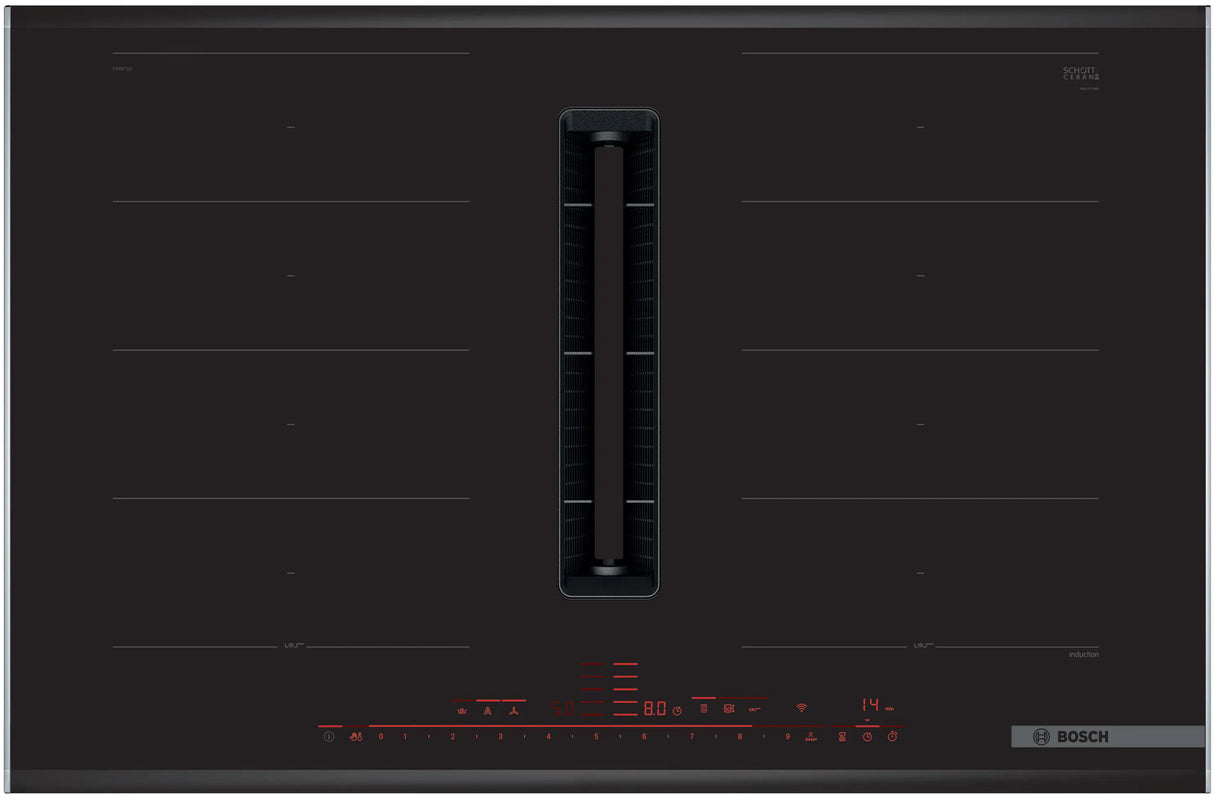 Bosch Induction Cooktop with Integrated Ventilation 80cm PXX875D67E