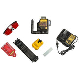 Dewalt 12V XR 3 X 360 Cross Line Red Laser - 1 X 2Ah