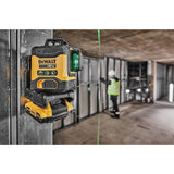 Dewalt 18v XR Compact 3x360 Green Laser Kit