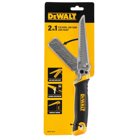 Dewalt 160 mm / 6 Inch 2 In 1 Folding Jab Saw With Rasp