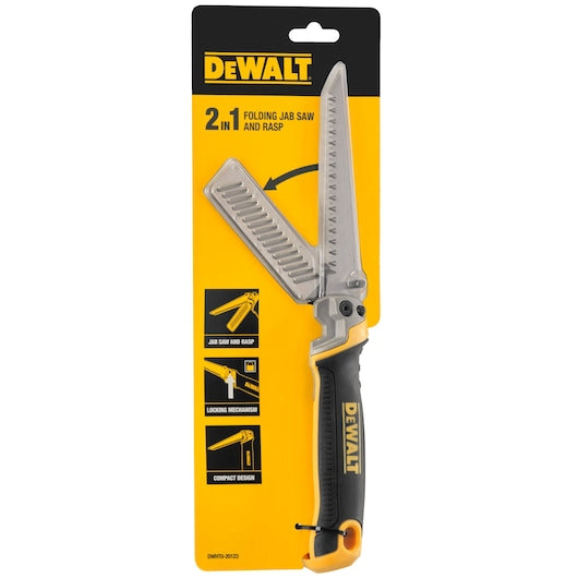 Dewalt 160 mm / 6 Inch 2 In 1 Folding Jab Saw With Rasp