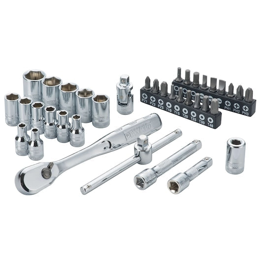 DeWalt 37-Pc 1/4" Drive 6PT Socket Set