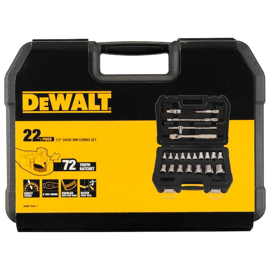 Dewalt 22 Pcs 1/2 Inch Sq. Drive 6 Pt Socket Set