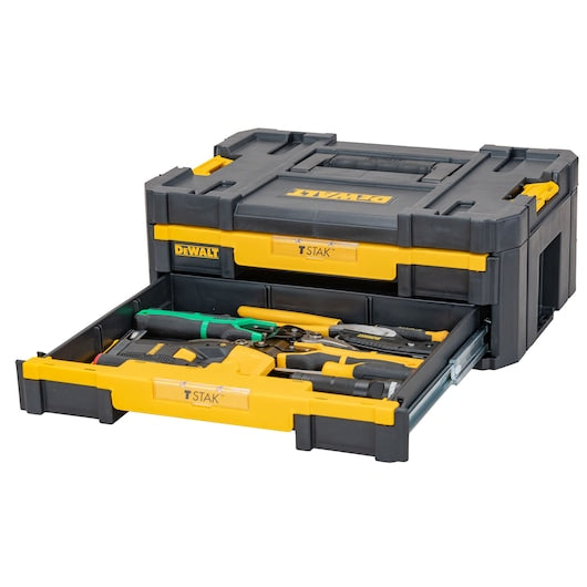 Dewalt Tstak Drawer Unit 2 Shallow Drawers