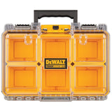 Dewalt Toughsystem 2.0 Half Width Clear Lid Deep Organiser With 6 Removable Deep Cups & 10 Kg Load Capacity