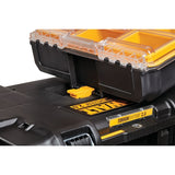 Dewalt Toughsystem 2.0 Half Width Clear Lid Deep Organiser With 6 Removable Deep Cups & 10 Kg Load Capacity