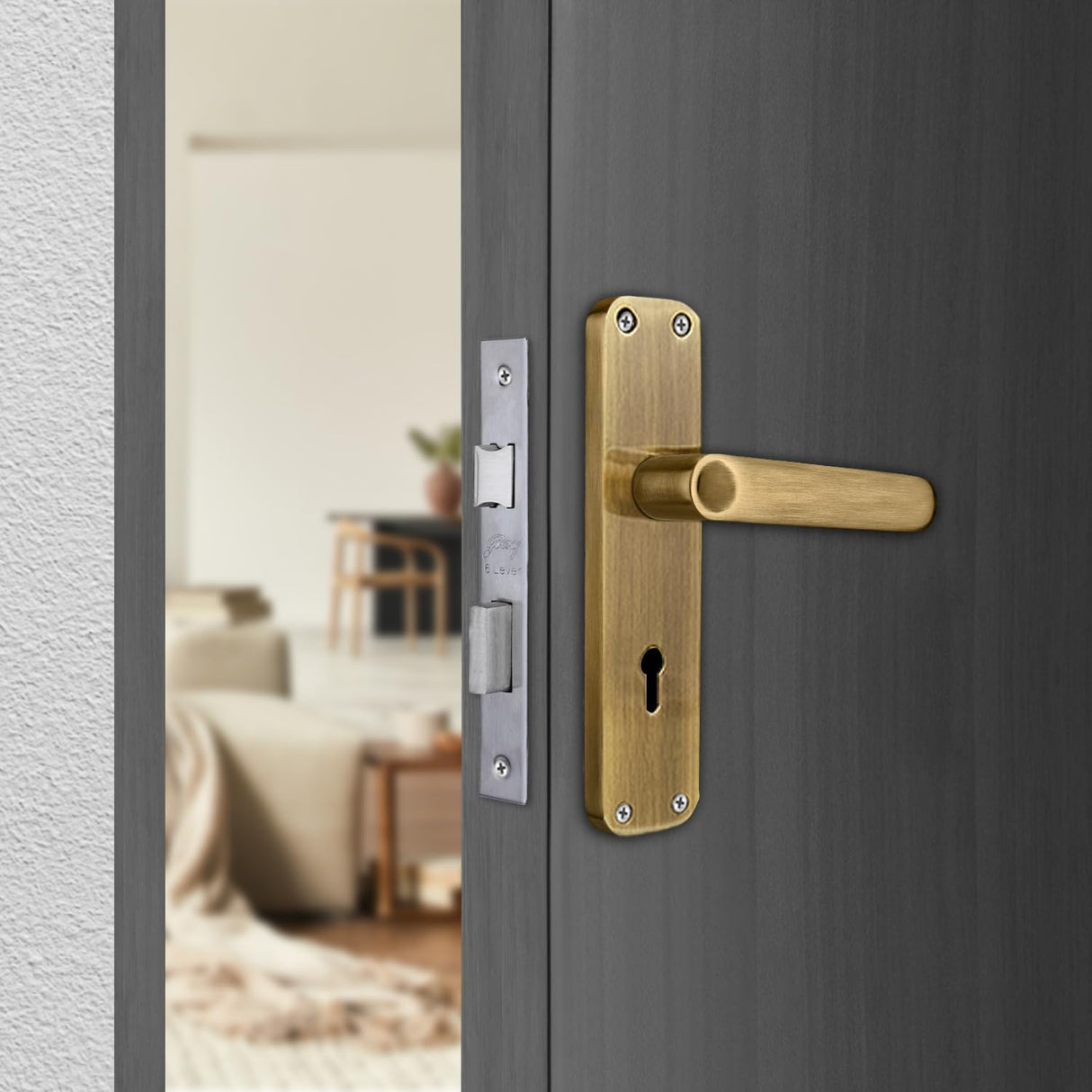 ELC 05 6 Lever Mortise Lock Antique Brass Model 4764