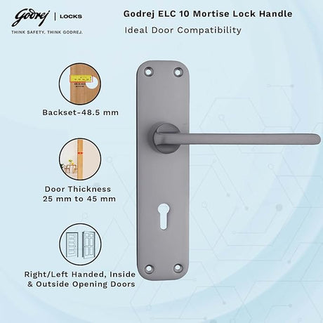 Godrej ELC 10 6 Lever Mortise Lock