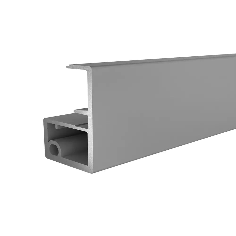 Ebco Aluminium Glass Shutter Profile with Handle for Recessed Hinge 25 - 4mm Sleeve