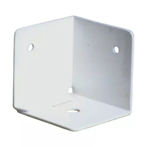 Ebco Corner Clamp - 38×38×38 mm, White Glossy