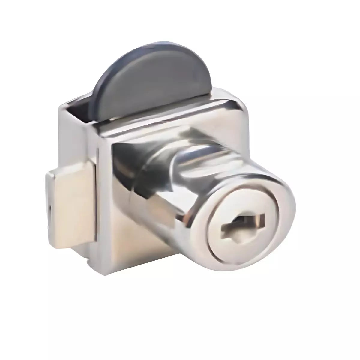 Ebco Double Glass Door Lock - Nickel Plated