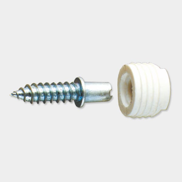 Ebco Dowel Fix - 12 x 9 mm, Zinc Plated White