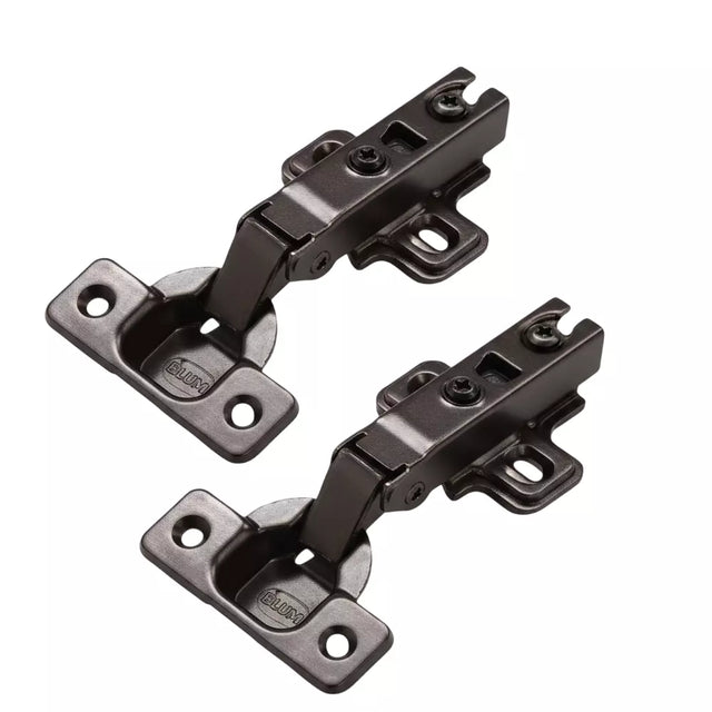 Ebco Euro Slow Motion Hinge  35mm Soft Close with 2 hole mounting Plate (Set of 2)