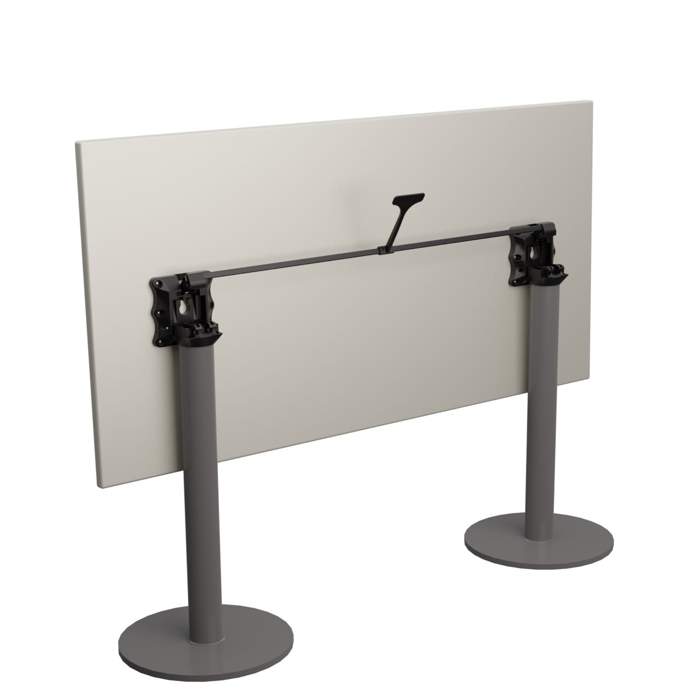 Ebco Folding Table Mount Twin - 1100 mm bar, 76 mm diameter, 1204×293×160 mm, Black