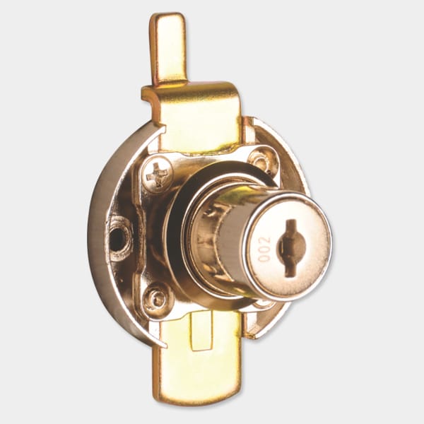 Ebco Multi Purpose Lock - Round Cranked with Receiver Plate, 19 mm