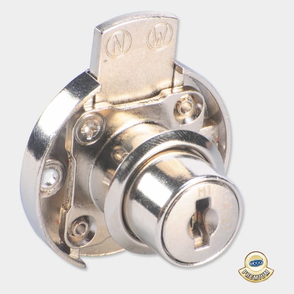 Ebco Multi Purpose Lock - Round with Receiver Plate, 19 mm