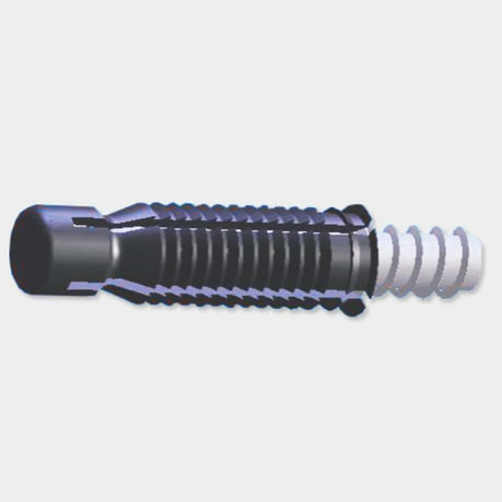 Ebco Push Fix - 8 mm, Zinc Plated White