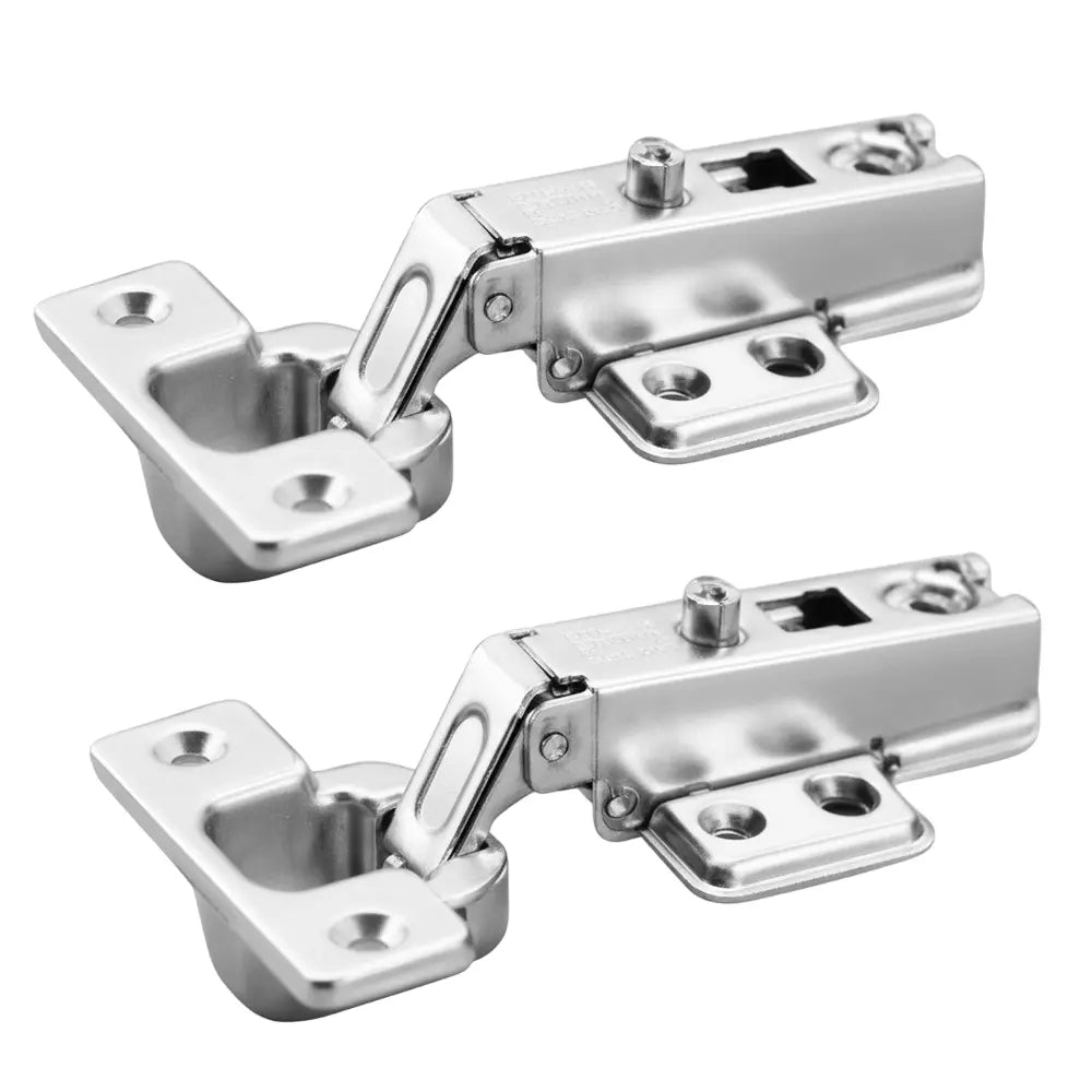 Ebco 35mm Euro Slip-On Hinge with 4-Hole Mounting Plate & 30mm Crank – Set of 2