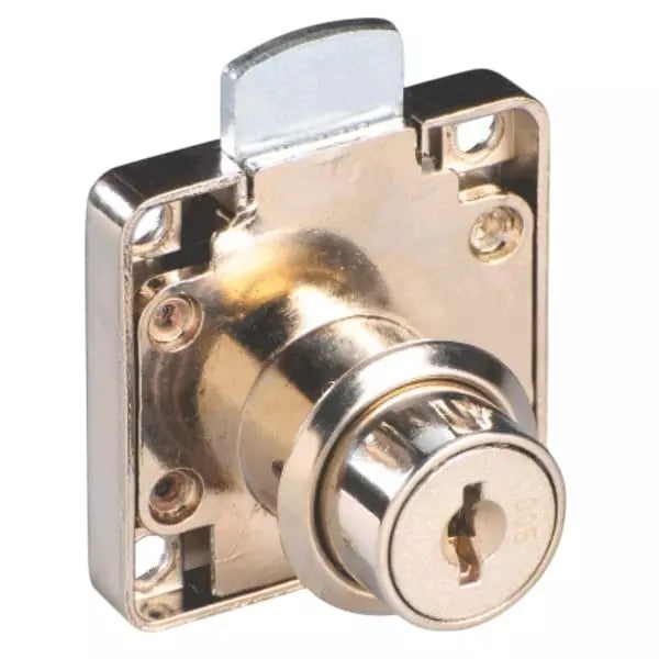 Ebco Square Lock Straight with Receiver Plate - 22 mm, Nickel Plated