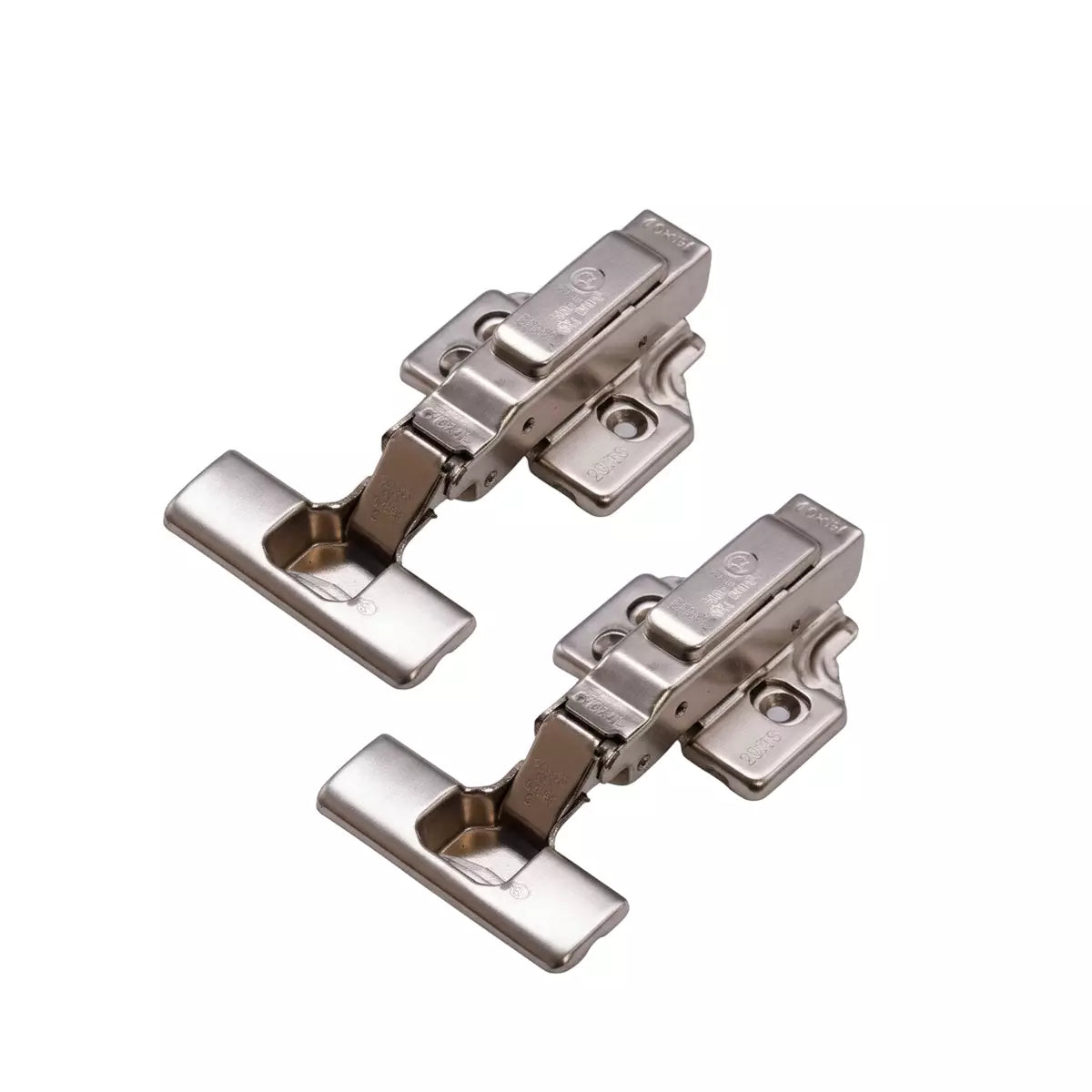 Ebco Thick Door Hinge for 15–35mm Doors with 3D Mount Plate Nickel Plated– Set of 2
