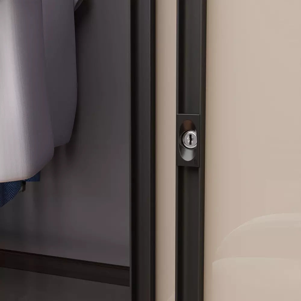 Ebco Walk-in Sliding Push Lock – Aluminium, 50 x 24 mm