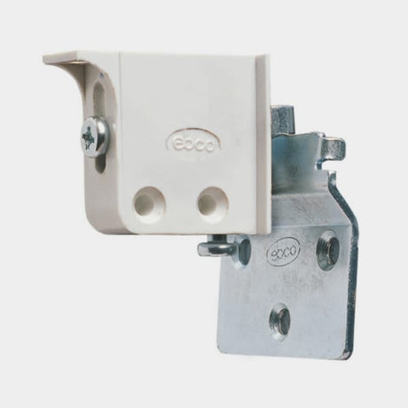 Ebco Wall Plate for Adjustable Corner Bracket - 60kg Load, Zinc Plated White