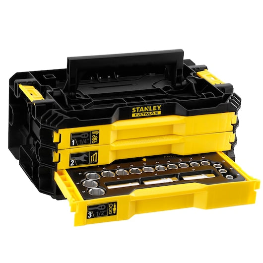 STANLEY® FATMAX® 3 Drawer Kit -1/4 in. & 1/2 in., 126 pc.