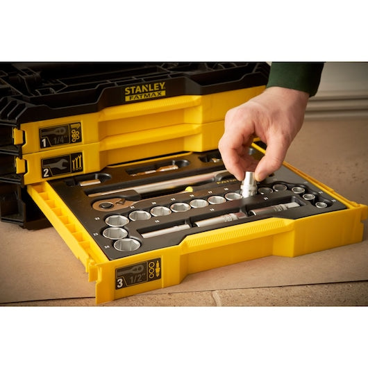 STANLEY® FATMAX® 3 Drawer Kit -1/4 in. & 1/2 in., 126 pc.