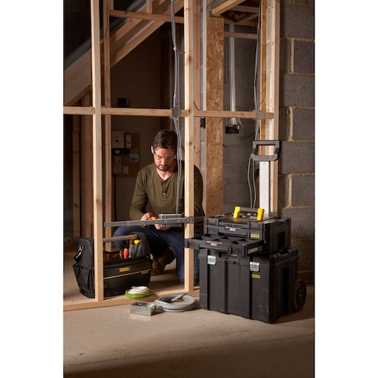 Stanley 20 Inch FatMax Pro-Stack Mobile Storage Box With 50 Kg Load Capacity