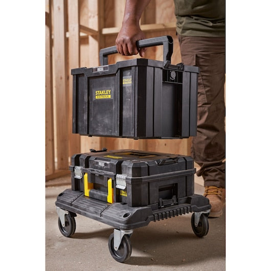 Stanley 17 Inch FatMax Pro-Stack Hard / Open Tote With 20 Kg Load Capacity