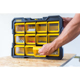 Stanley 18 Inch FatMax Portable Flip Bin Organizer With 7 Kg Load Capacity