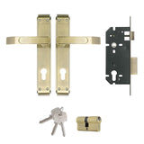 GLORIA 240mm Door Handle Set 2C with Victor Cylinder – Antique Brass (3125)