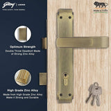 GLORIA 240mm Door Handle Set 2C with Victor Cylinder – Antique Brass (3125)