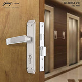 GLORIA 240mm Door Handle Set 2C with Victor Cylinder – Satin Steel (3124)