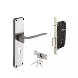 Matiz 6 Lever Mortise Lock Satin Steel Model 8083