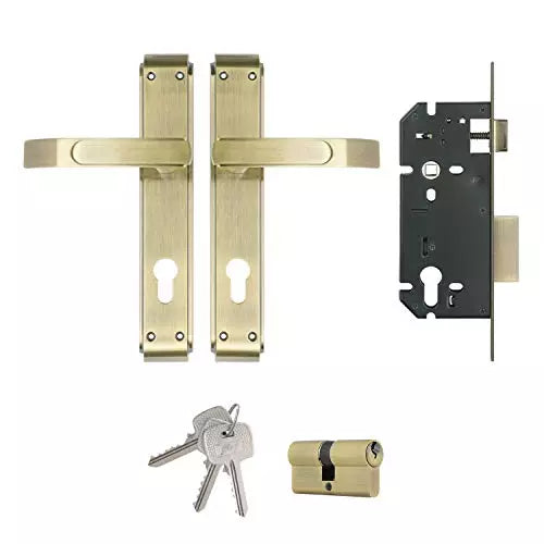 Godrej Gloria 200mm Door Handle Set 2C Antique Brass